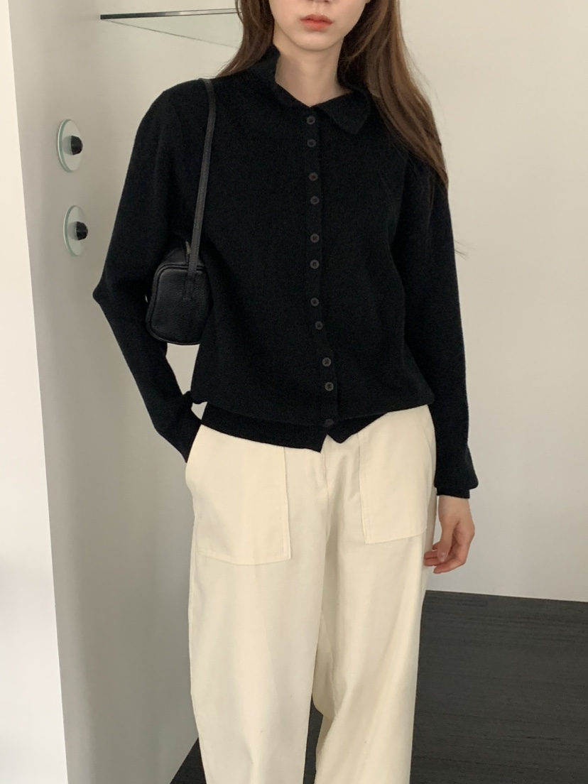 NOTICE韓國代購㊣女士新款推薦休閑熱賣人氣針織衫高領紐扣NOTICE針織衫