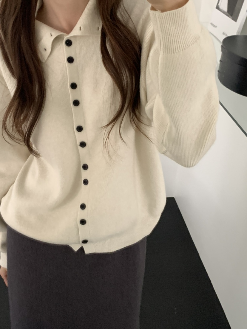 NOTICE韓國代購㊣女士新款推薦休閑熱賣人氣針織衫高領紐扣NOTICE針織衫