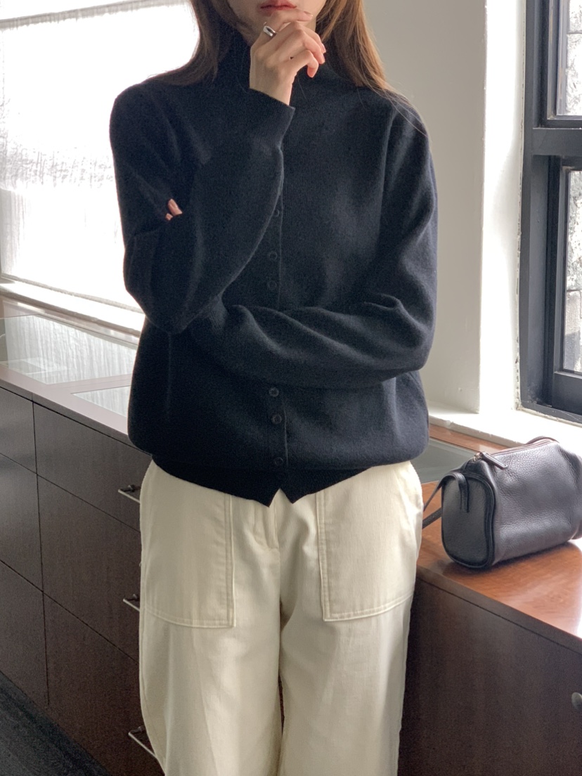 NOTICE韓國代購㊣女士新款推薦休閑熱賣人氣針織衫高領紐扣NOTICE針織衫