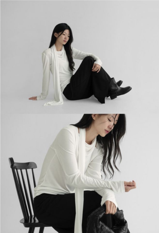 LIVE FOREVER韓國代購㊣女裝新品休閑職業人氣25秋冬長袖T恤LIVE FOR_EVER長袖T恤