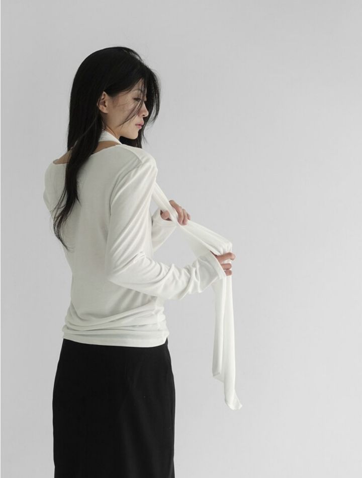 LIVE FOREVER韓國代購㊣女裝新品休閑職業人氣25秋冬長袖T恤LIVE FOR_EVER長袖T恤