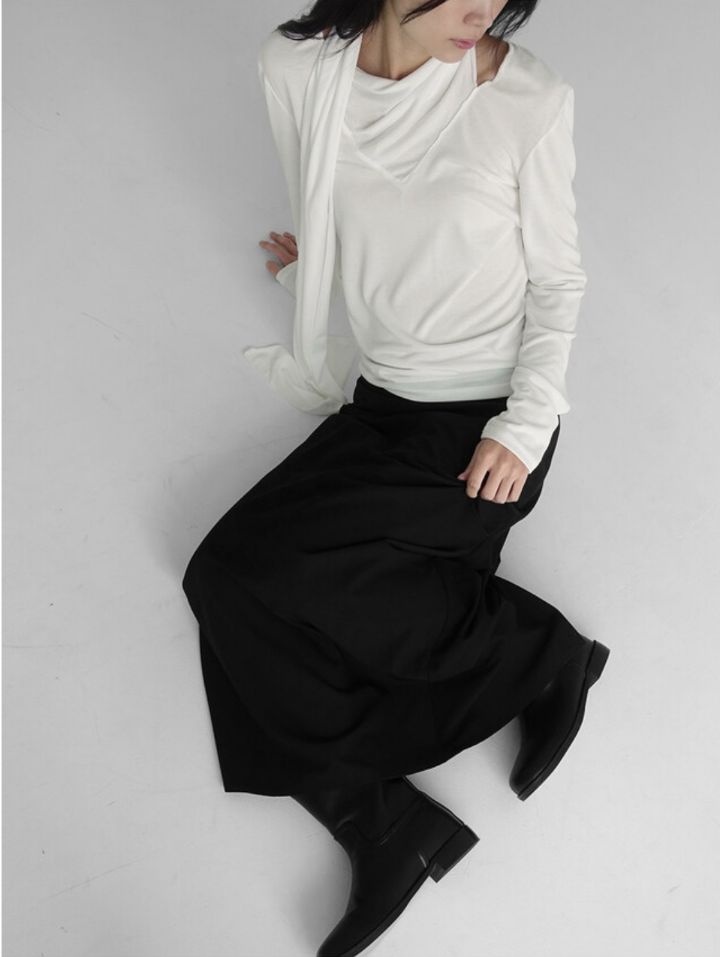 LIVE FOREVER韓國代購㊣女裝新品休閑職業人氣25秋冬長袖T恤LIVE FOR_EVER長袖T恤