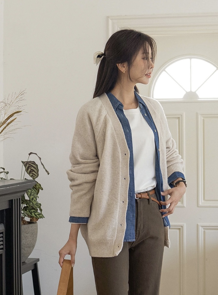 EVERCOMMERCE METICULOUSLY DESIGNED東大門㊣實拍女士新品休閑針織衫開衫EVERCOMMERCE METICULOUSLY DESIGNED針織衫