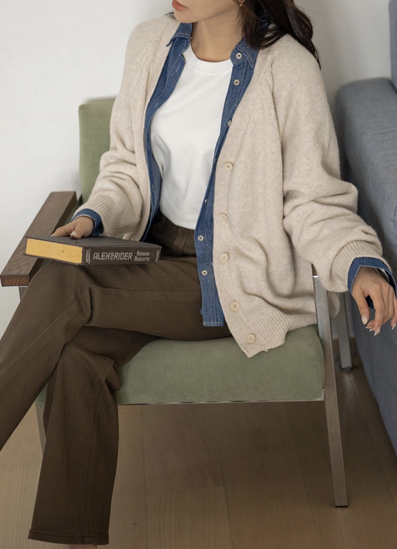 EVERCOMMERCE METICULOUSLY DESIGNED東大門㊣實拍女士新品休閑針織衫開衫EVERCOMMERCE METICULOUSLY DESIGNED針織衫