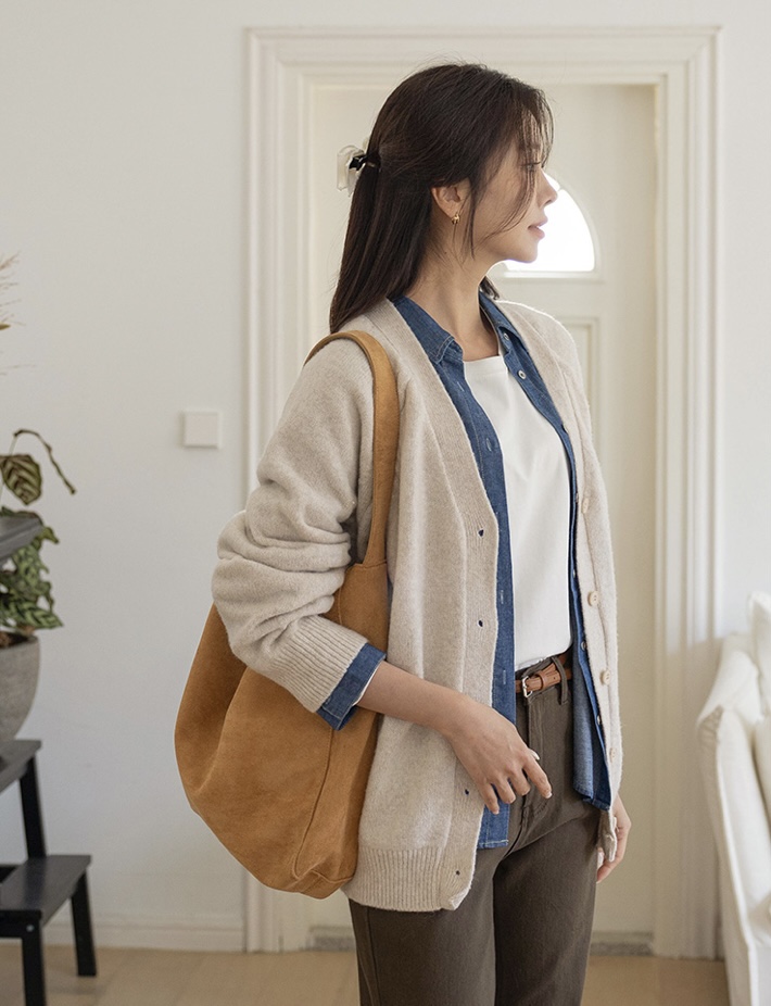 EVERCOMMERCE METICULOUSLY DESIGNED東大門㊣實拍女士新品休閑針織衫開衫EVERCOMMERCE METICULOUSLY DESIGNED針織衫