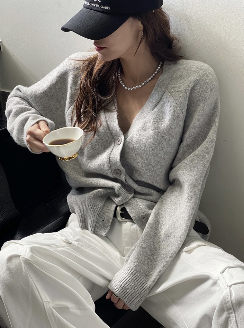 EVERCOMMERCE METICULOUSLY DESIGNED東大門㊣實拍女士新品休閑針織衫開衫EVERCOMMERCE METICULOUSLY DESIGNED針織衫圖色5