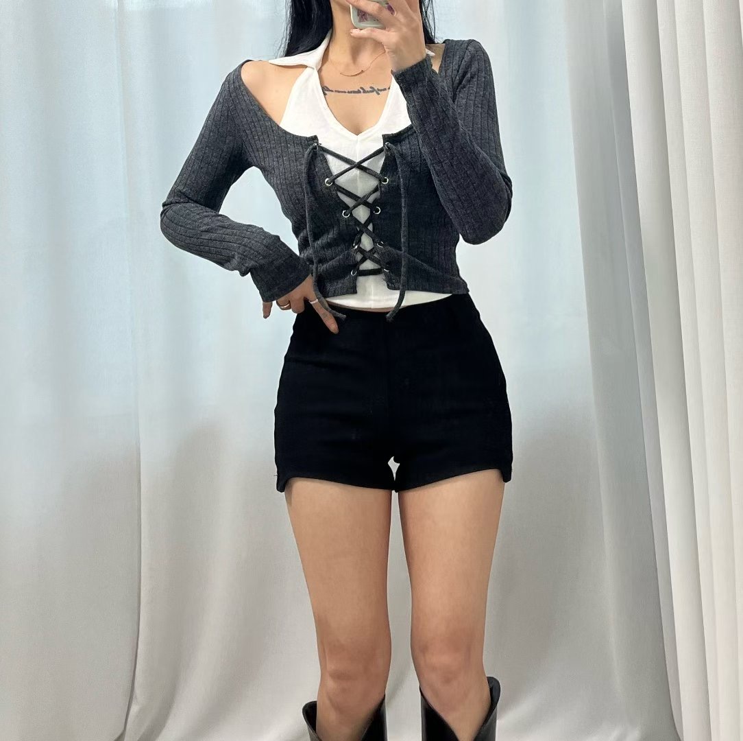 BOY MEET GIRL-T東大門㊣代購女士新款時尚25秋冬針織衫BOY MEET GIRL-T針織衫圖色1