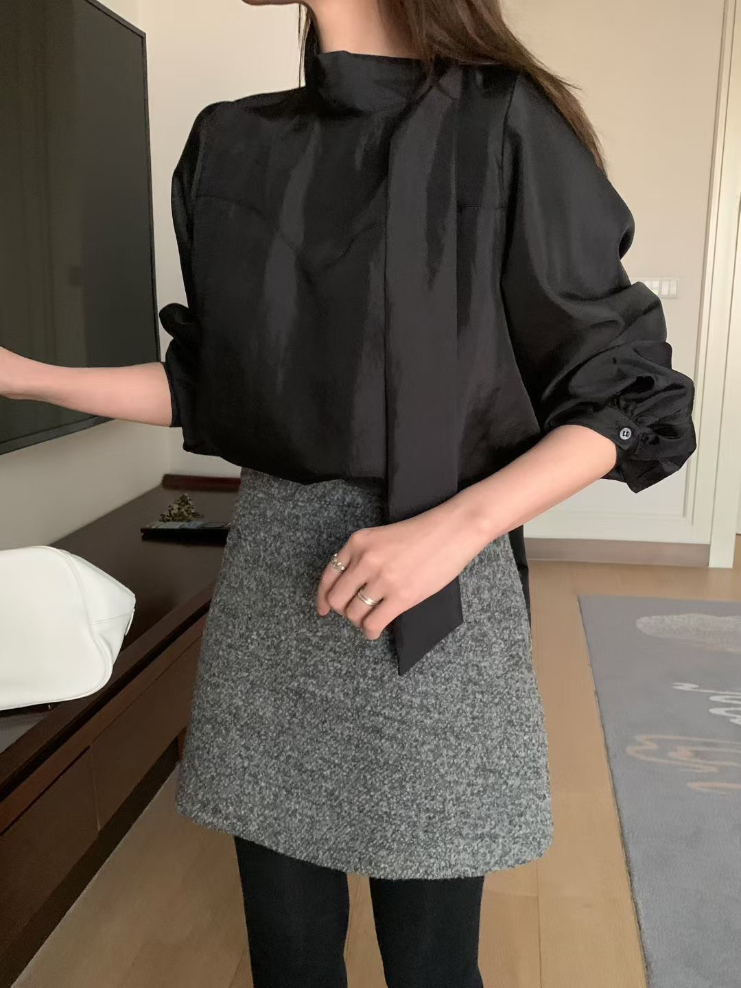 MELLOUNGE-멜라운지-T韓國直郵㊣女裝新品職業襯衫蕾絲衫MELLOUNGE-T襯衫/蕾絲衫