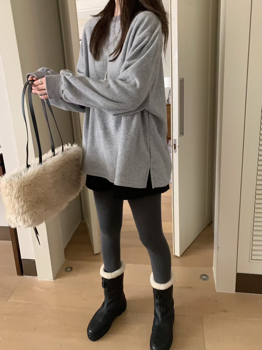 MELLOUNGE-멜라운지-T韓國直郵㊣女士新款熱賣休閑長袖T恤MELLOUNGE-T長袖T恤