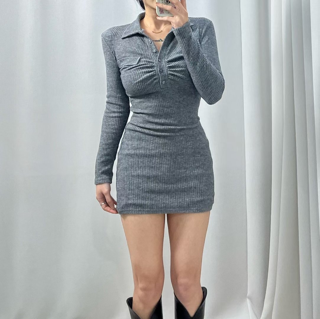 BOY MEET GIRL-T東大門㊣代購女裝新款推薦25秋冬連衣裙BOY MEET GIRL-T連衣裙圖色1