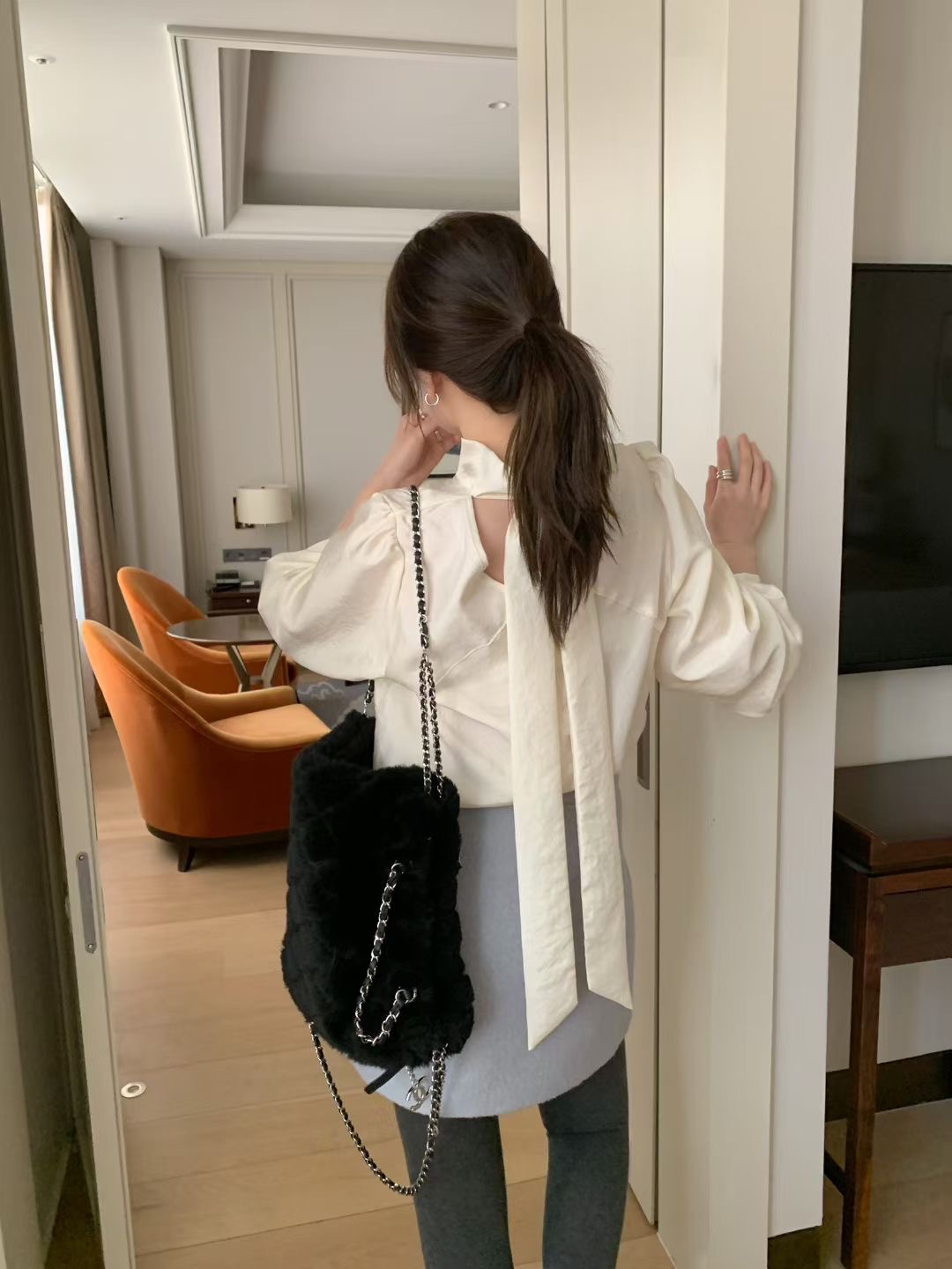 MELLOUNGE-멜라운지-T韓國直郵㊣女士新品真品休閑推薦短裙MELLOUNGE-T短裙