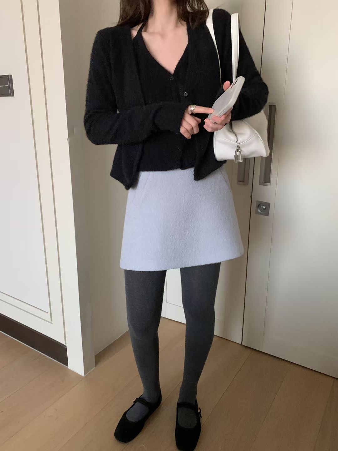 MELLOUNGE-멜라운지-T韓國直郵㊣女士新品真品休閑推薦短裙MELLOUNGE-T短裙