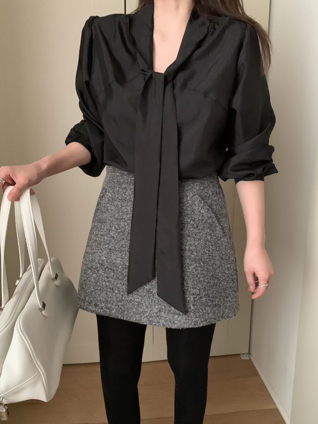 MELLOUNGE-멜라운지-T韓國直郵㊣女士新品真品休閑推薦短裙MELLOUNGE-T短裙圖色1