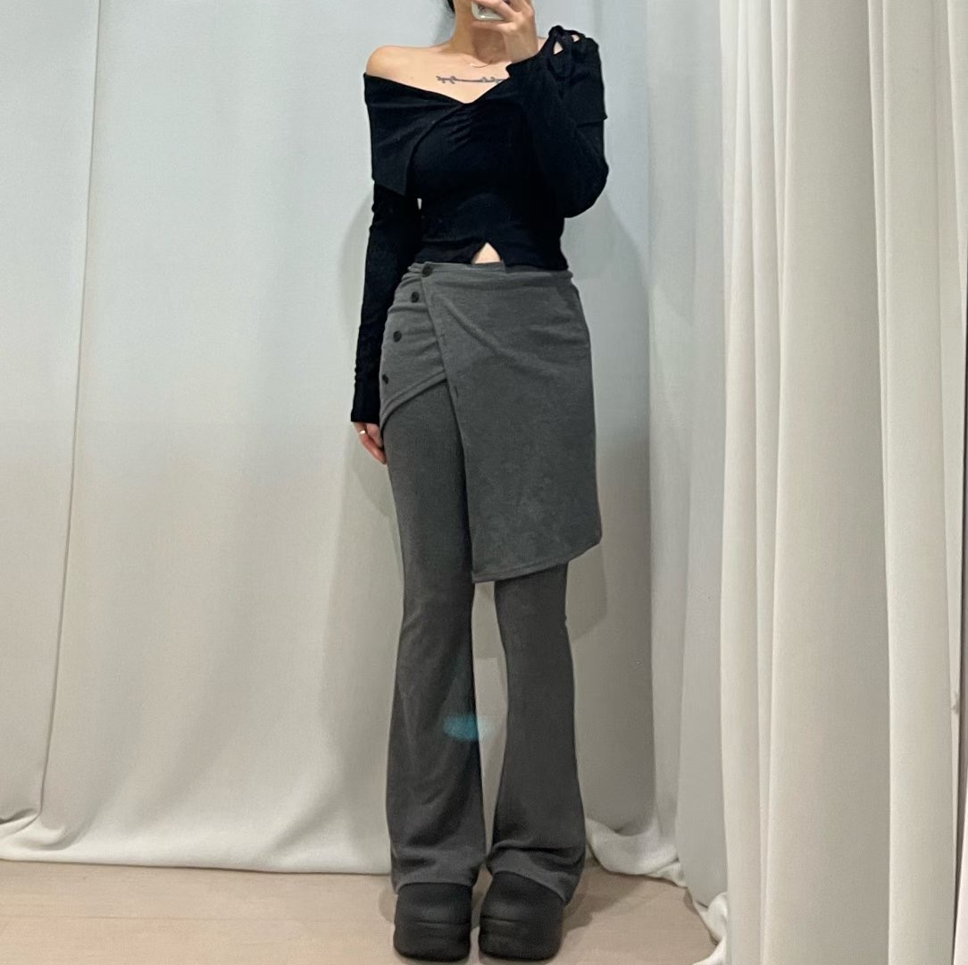 BOY MEET GIRL-T韓國直郵㊣女士新款真品職業熱賣25秋冬裙褲BOY MEET GIRL-T裙褲圖色1