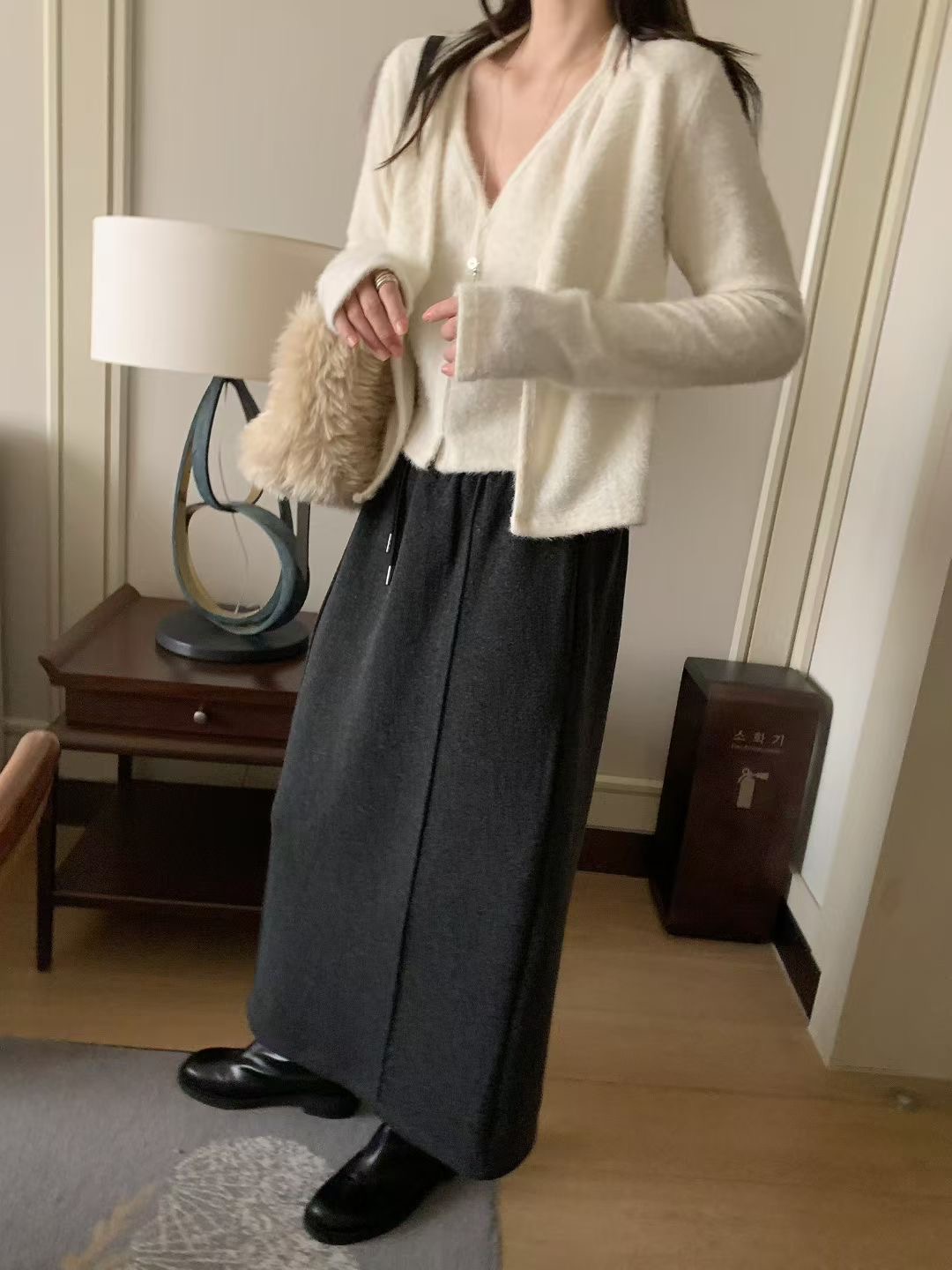 MELLOUNGE-멜라운지-T東大門㊣實拍女士新品25秋冬職業長裙MELLOUNGE-T長裙