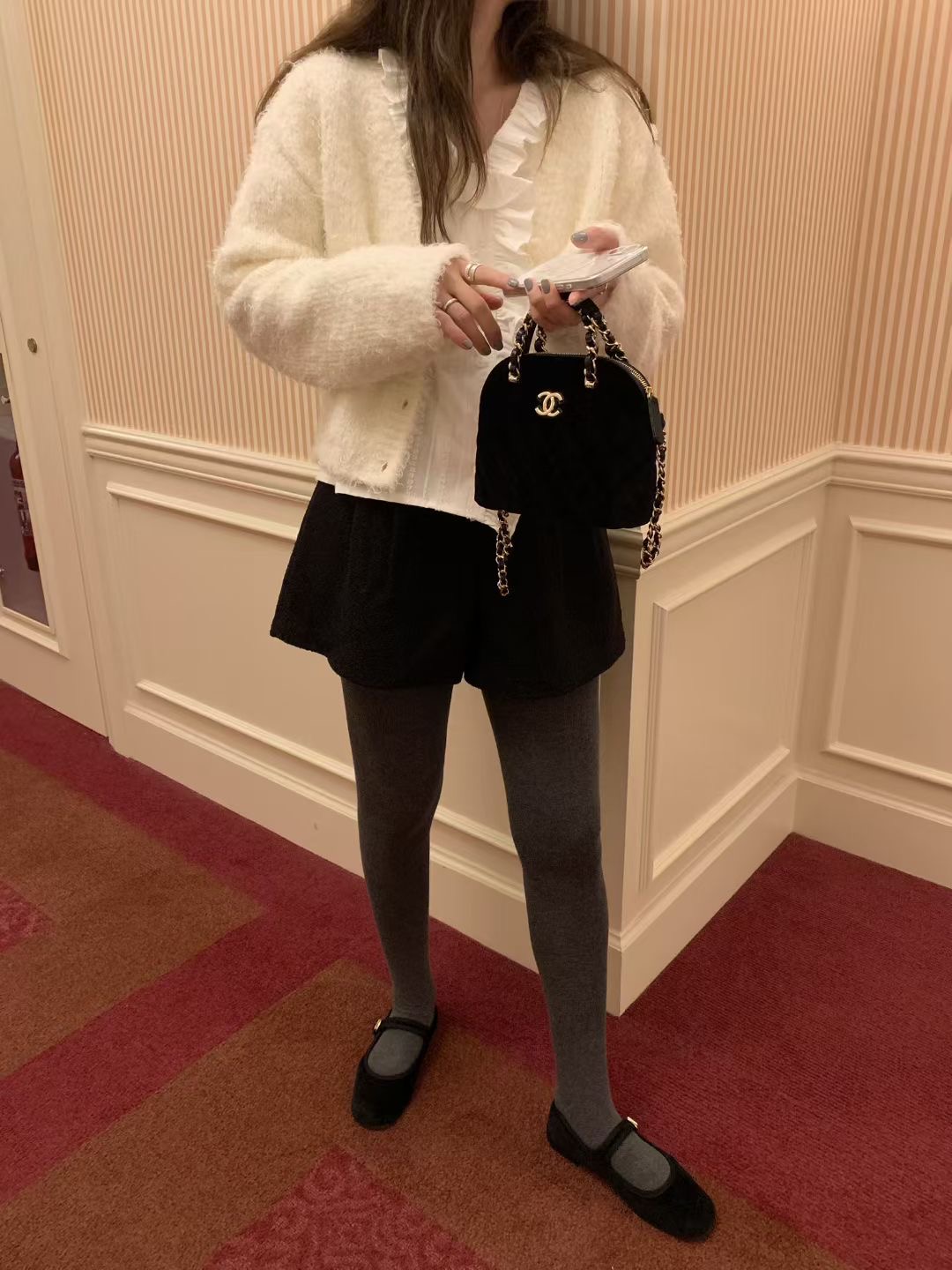 MELLOUNGE-멜라운지-T東大門㊣實拍女士新款25秋冬襯衫蕾絲衫MELLOUNGE-T襯衫/蕾絲衫