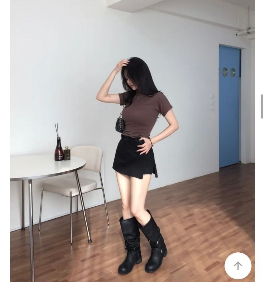 BOY MEET GIRL-T韓國直郵㊣女裝新款熱賣時尚職業短裙系帶BOY MEET GIRL-T短裙