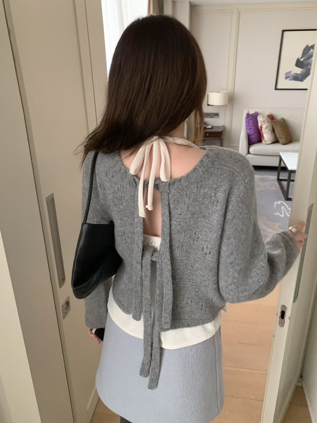 MELLOUNGE-멜라운지-T東大門㊣代購女裝新品時尚25秋冬針織衫MELLOUNGE-T針織衫