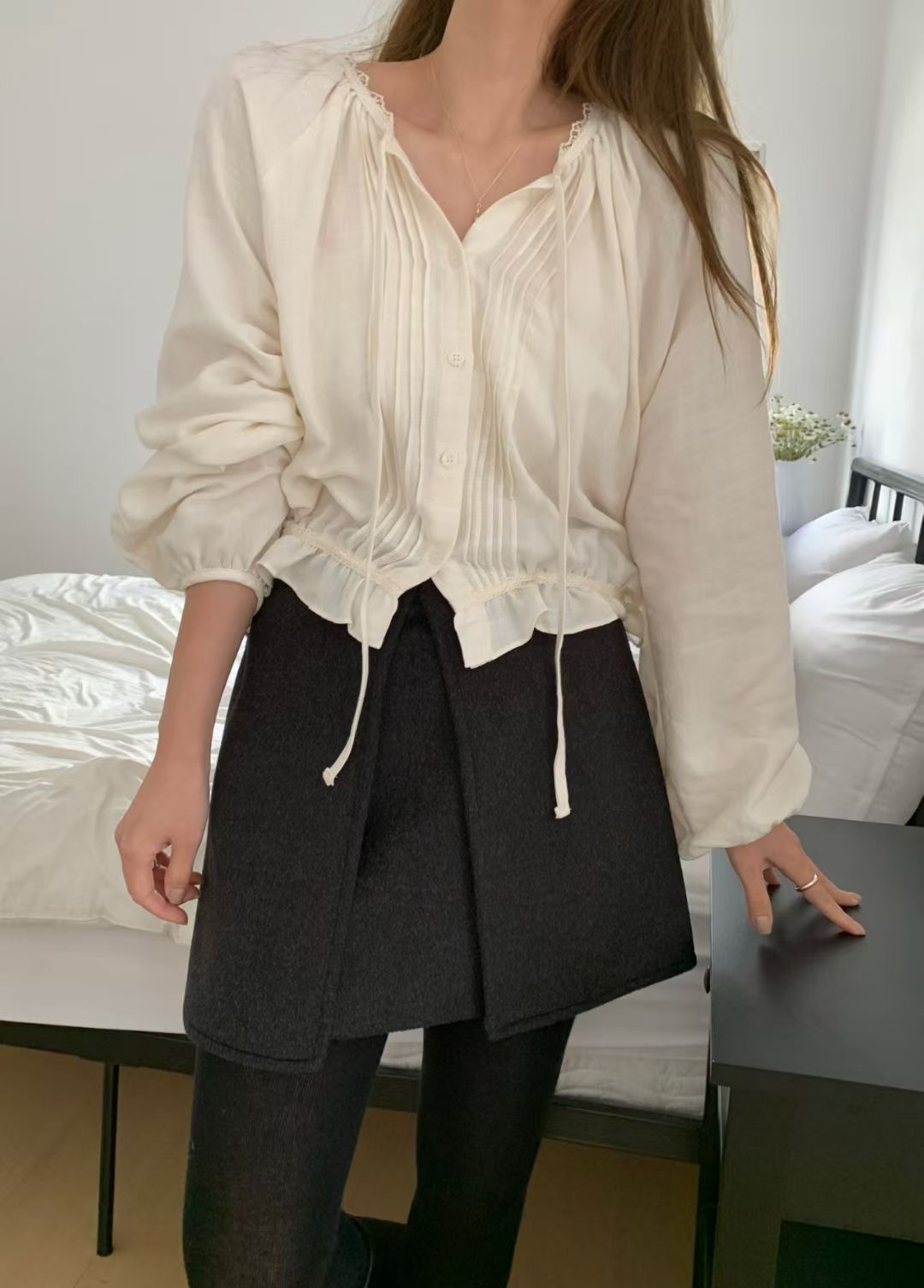 MELLOUNGE-멜라운지-T東大門㊣代購女士新品熱賣襯衫蕾絲衫MELLOUNGE-T襯衫/蕾絲衫