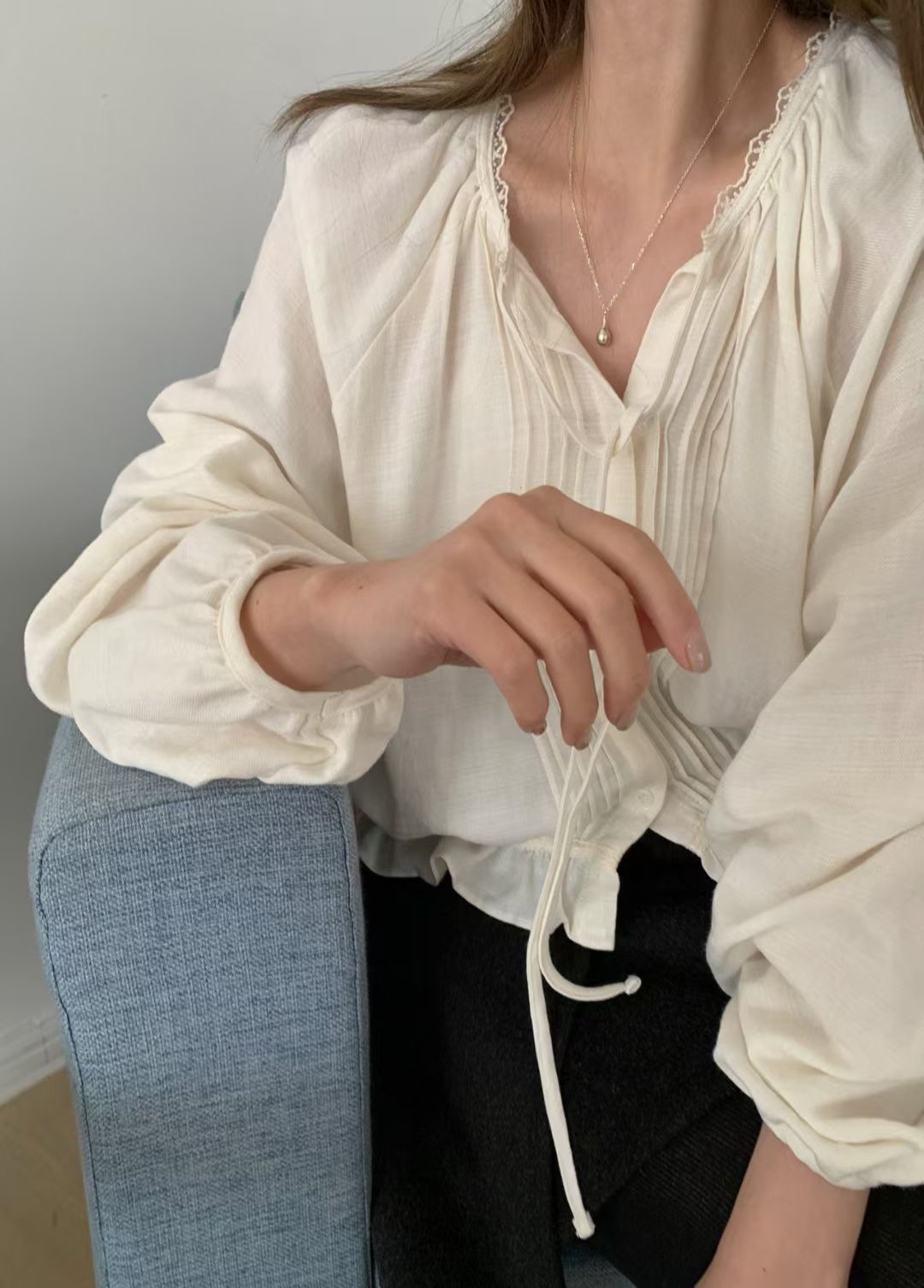 MELLOUNGE-멜라운지-T東大門㊣代購女士新品熱賣襯衫蕾絲衫MELLOUNGE-T襯衫/蕾絲衫