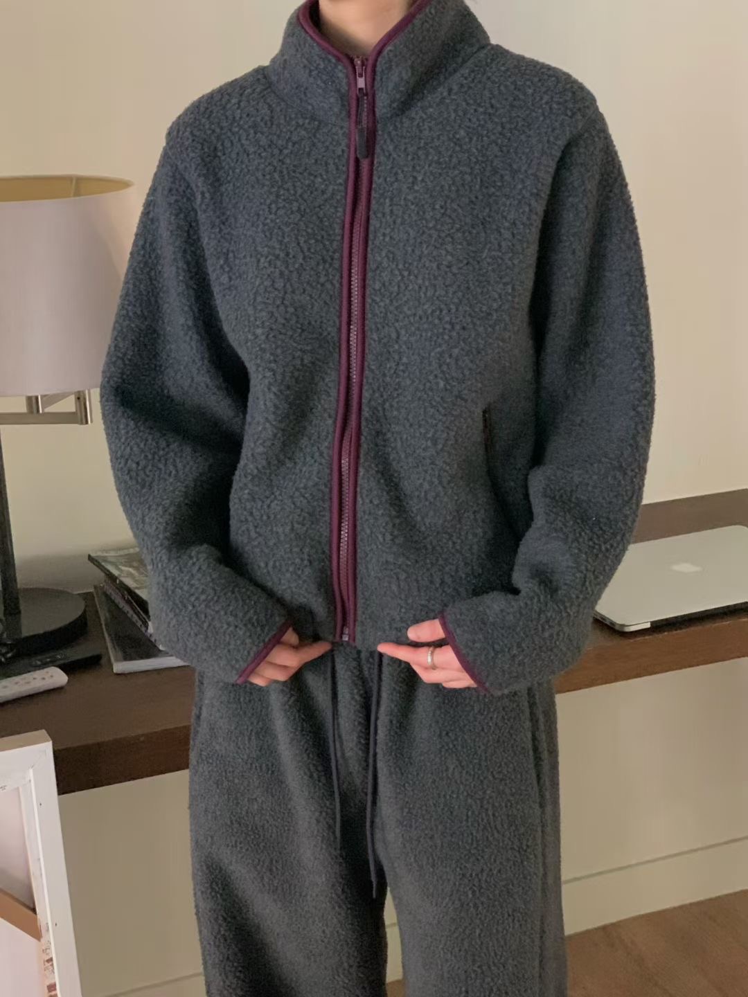 LURE東大門㊣直郵女裝新品真品人氣推薦熱賣職業休閑夾克羊毛LURE夾克圖色3