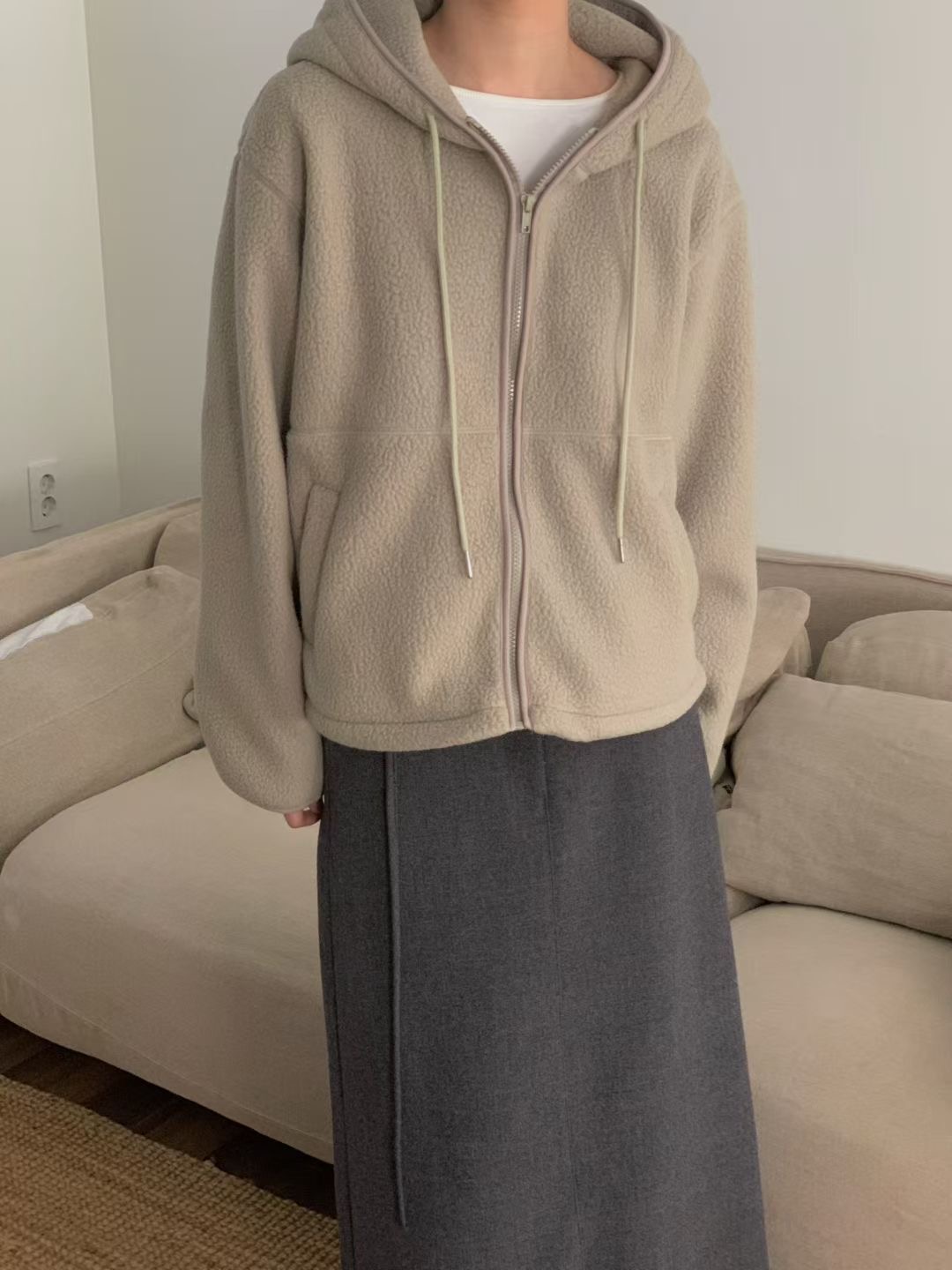 LURE韓國直郵㊣女裝新款時尚人氣熱賣真品夾克小飛象連帽衫LURE夾克圖色1