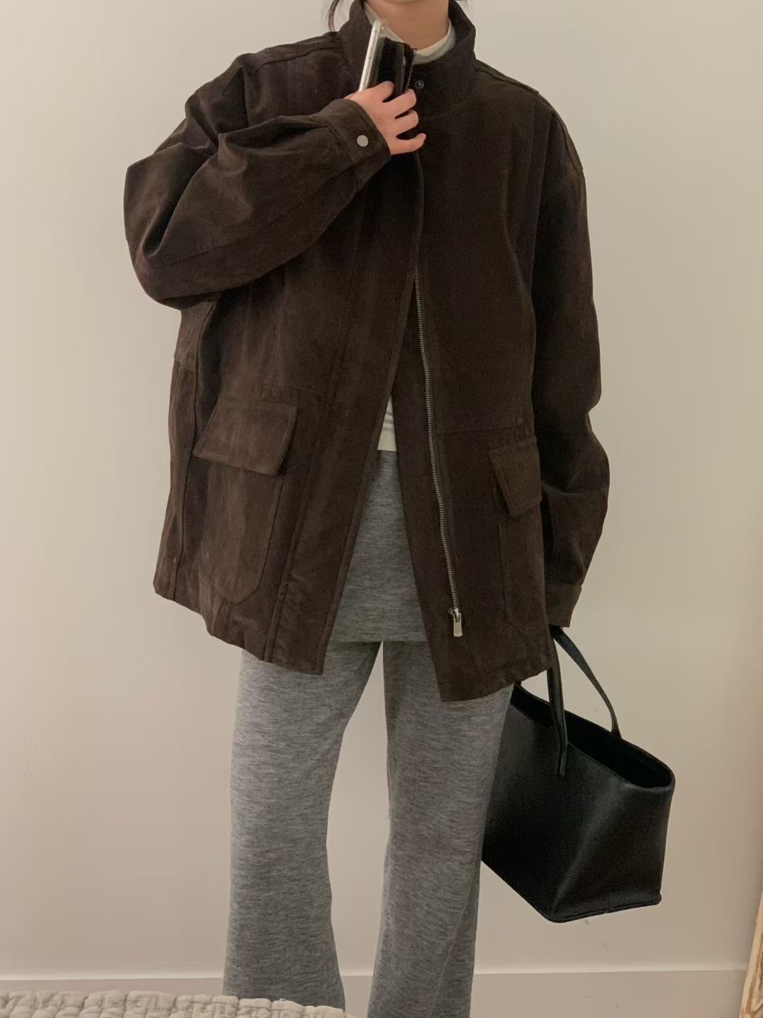 LURE韓國直郵㊣女士新款休閑25秋冬真品人氣推薦熱賣夾克絨LURE夾克圖色1