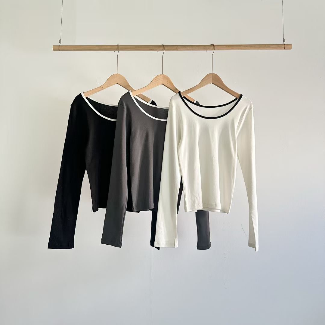 LURE東大門㊣直郵女裝新品時尚熱賣人氣25秋冬職業真品長袖T恤LURE長袖T恤