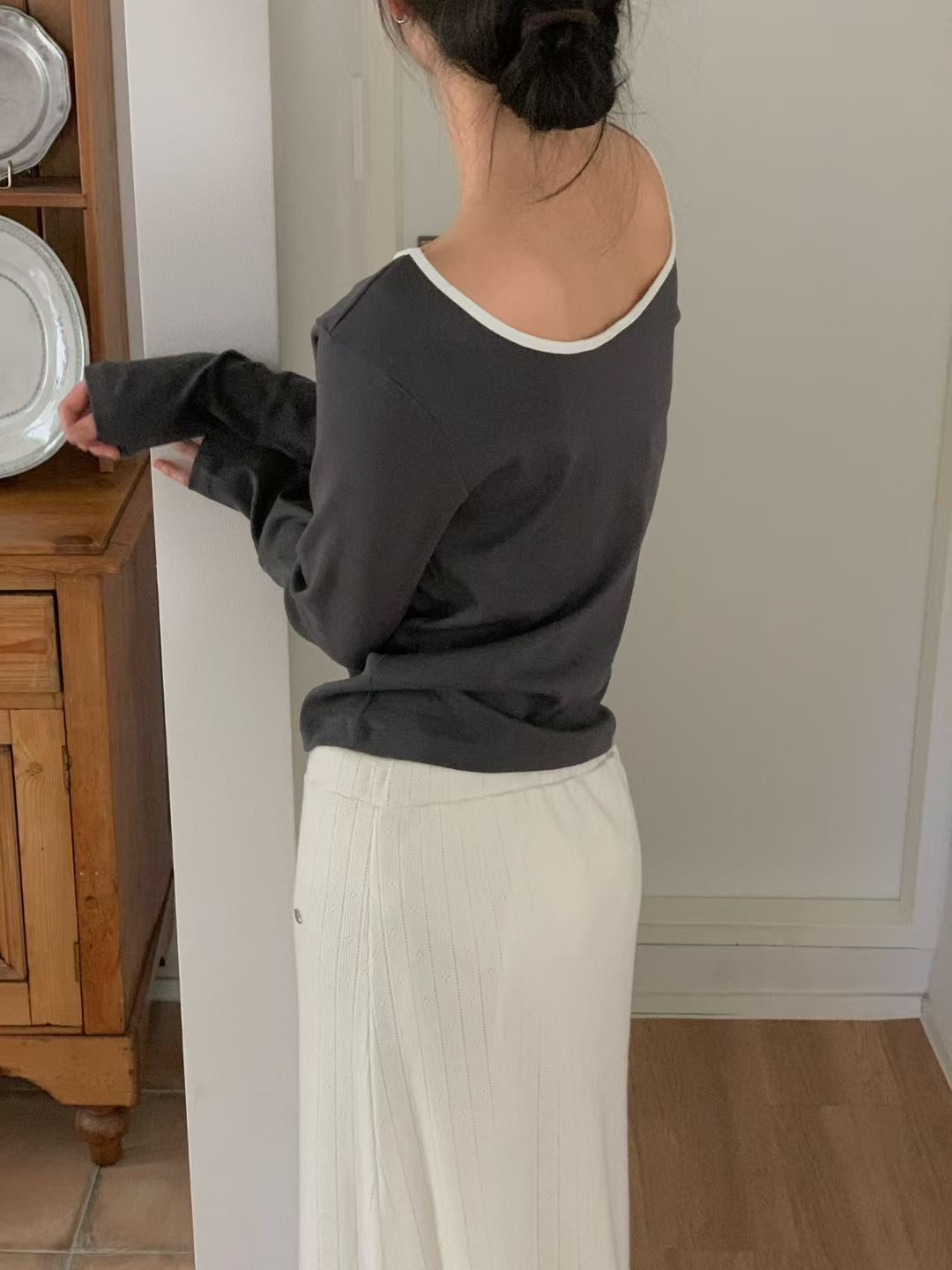 LURE東大門㊣直郵女裝新品時尚熱賣人氣25秋冬職業真品長袖T恤LURE長袖T恤