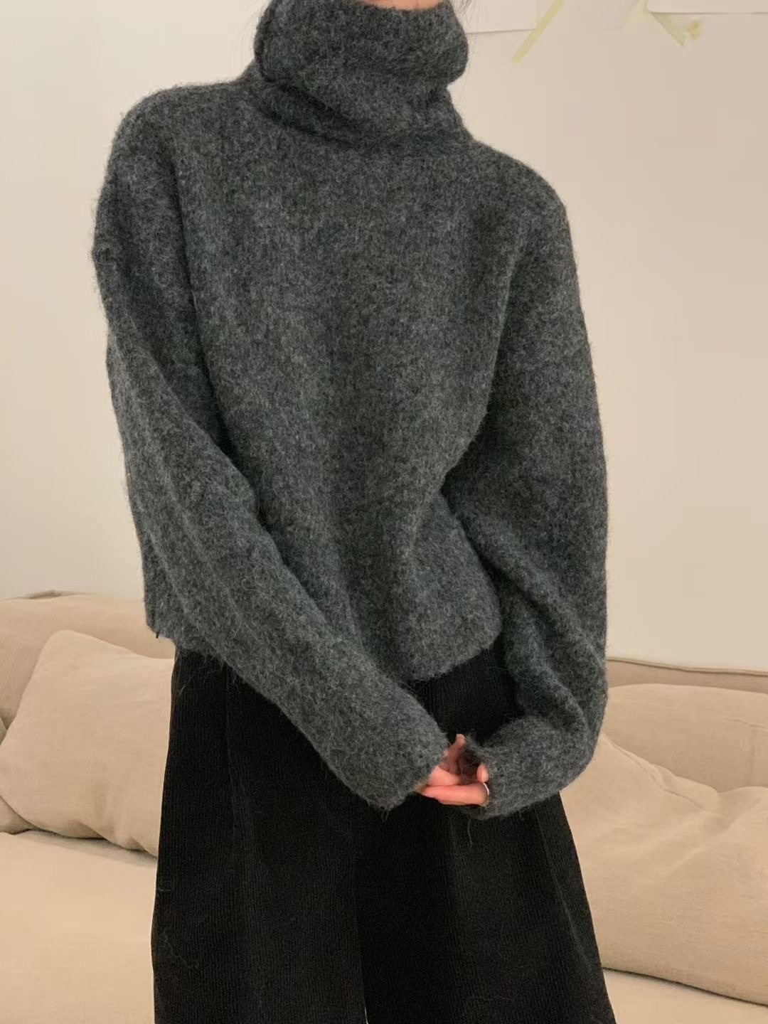 LURE韓國直郵㊣女裝新款休閑真品職業人氣25秋冬推薦針織衫LURE針織衫圖色1