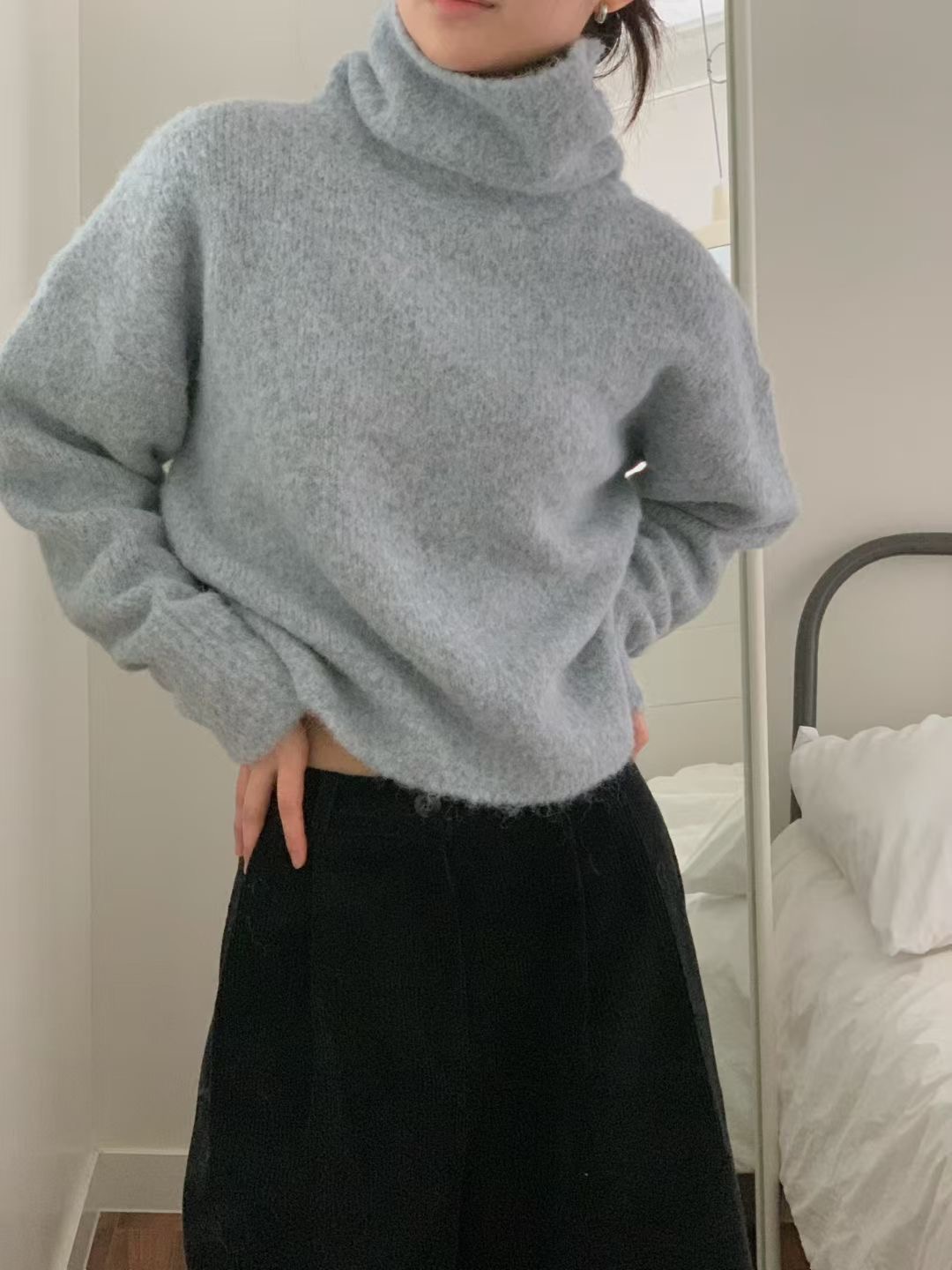 LURE韓國直郵㊣女裝新款休閑真品職業人氣25秋冬推薦針織衫LURE針織衫圖色2