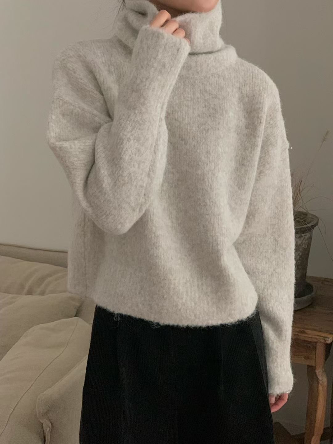 LURE韓國直郵㊣女裝新款休閑真品職業人氣25秋冬推薦針織衫LURE針織衫圖色4