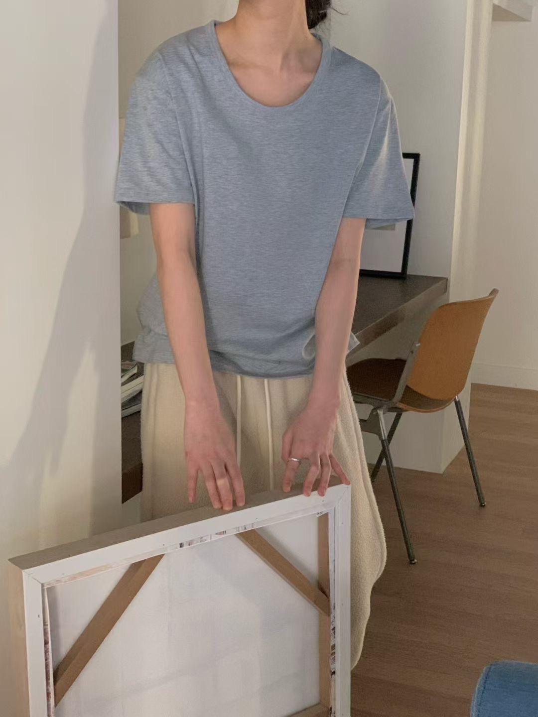 LURE東大門㊣實拍女裝新品時尚推薦25秋冬熱賣職業休閑人氣T恤LURET恤圖色3