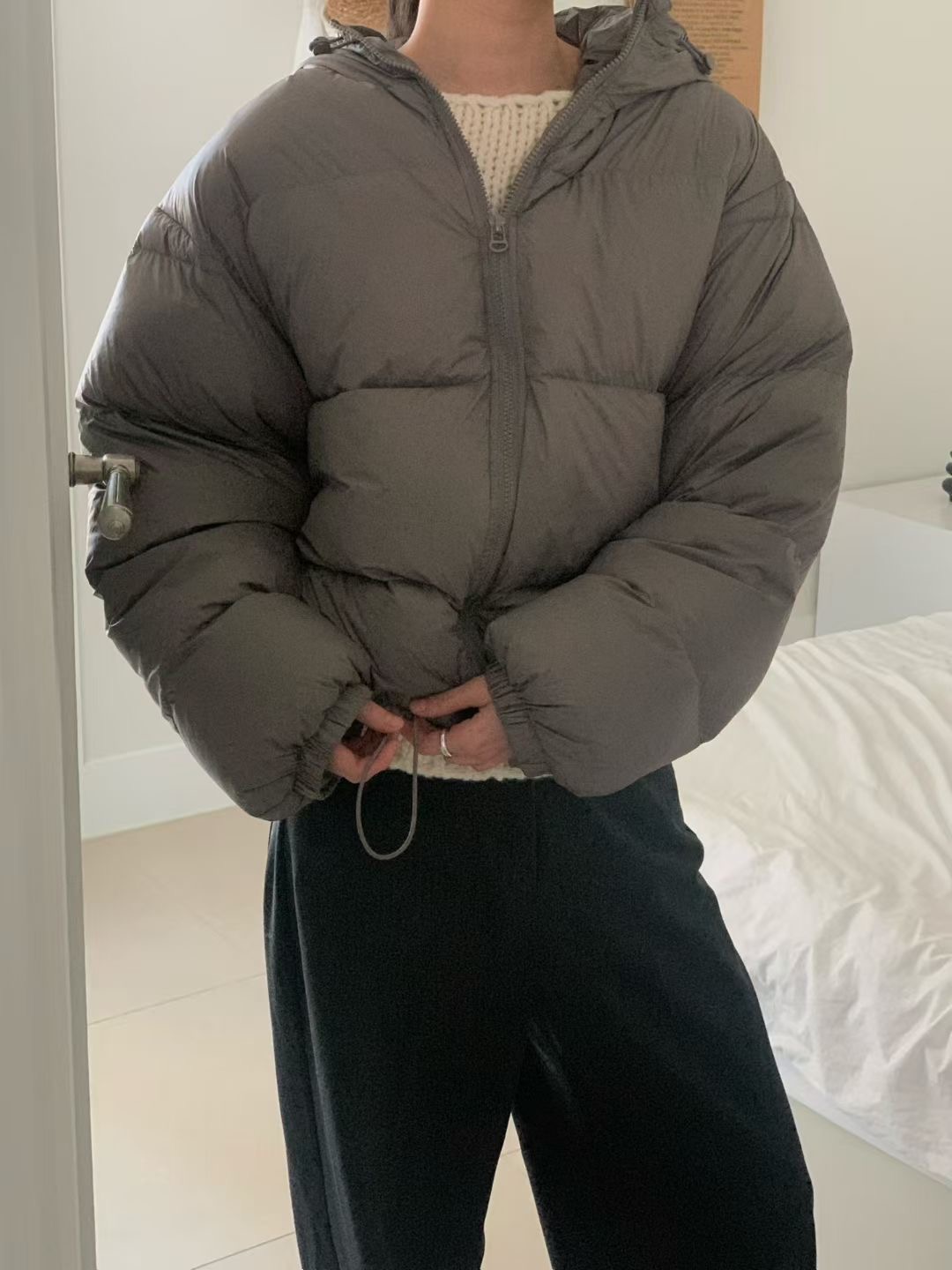 LURE東大門㊣實拍女裝新品職業推薦休閑熱賣25秋冬人氣夾克鴨LURE夾克圖色1