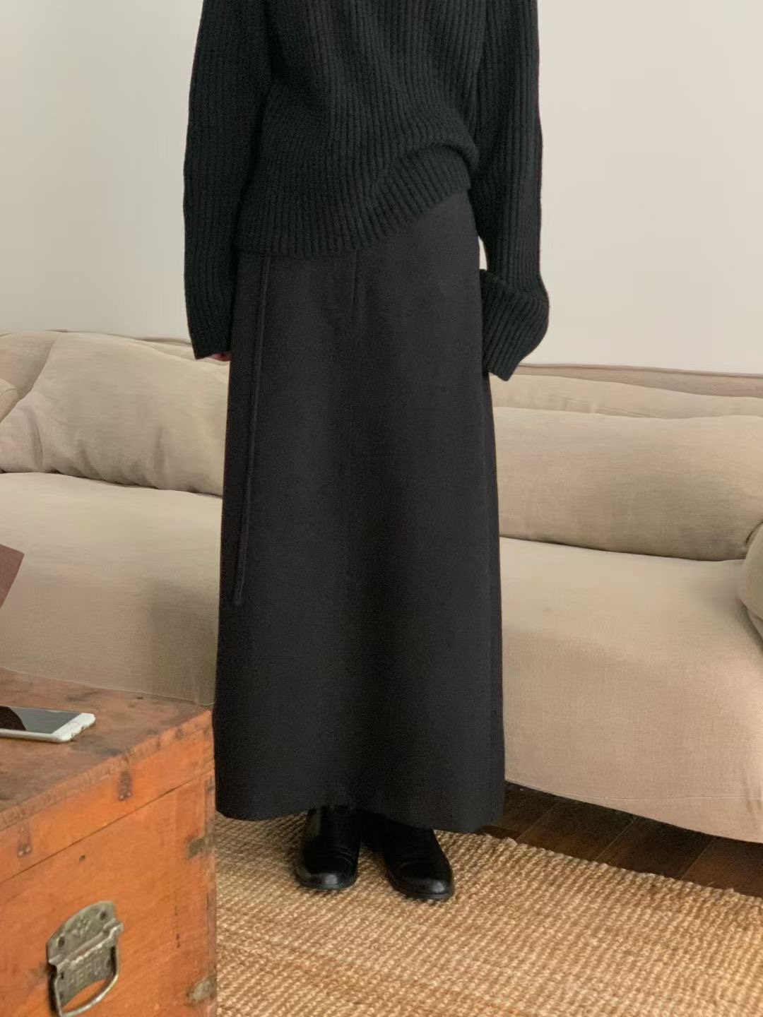 LURE東大門㊣代購女士新品推薦人氣熱賣25秋冬真品時尚長裙LURE長裙圖色2