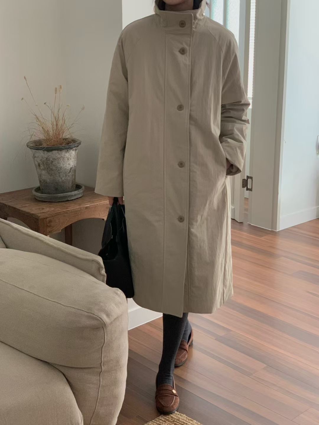 LURE東大門㊣實拍女士新款25秋冬真品推薦人氣休閑中長款大衣LURE中長款大衣