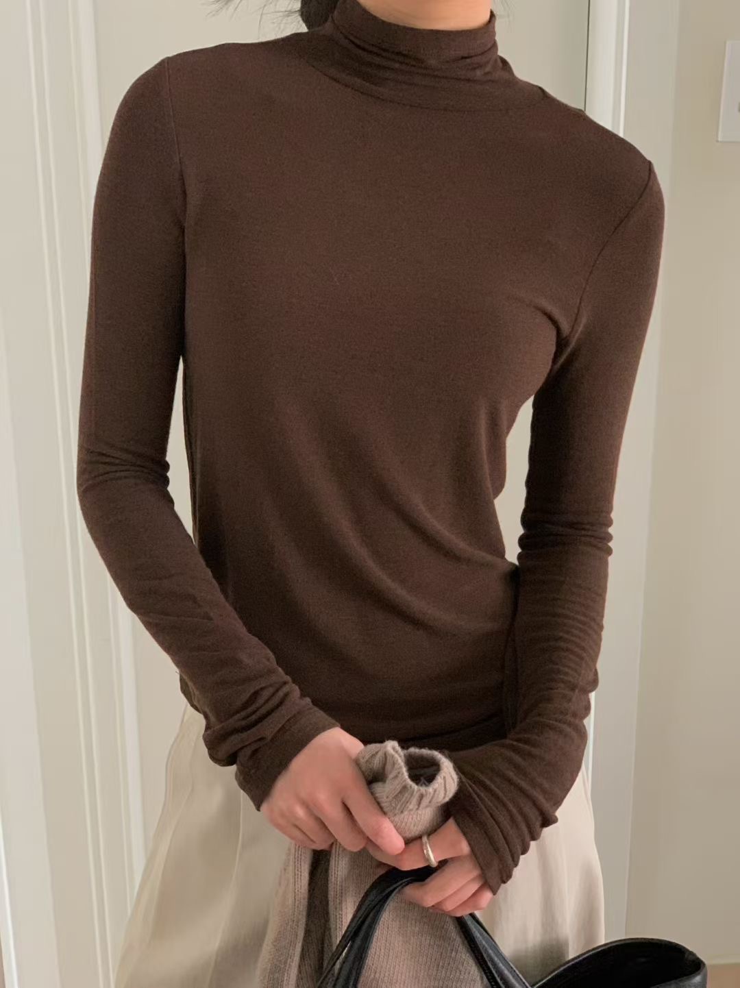 LURE韓國代購㊣女士新品休閑時尚25秋冬職業推薦真品長袖T恤LURE長袖T恤圖色3