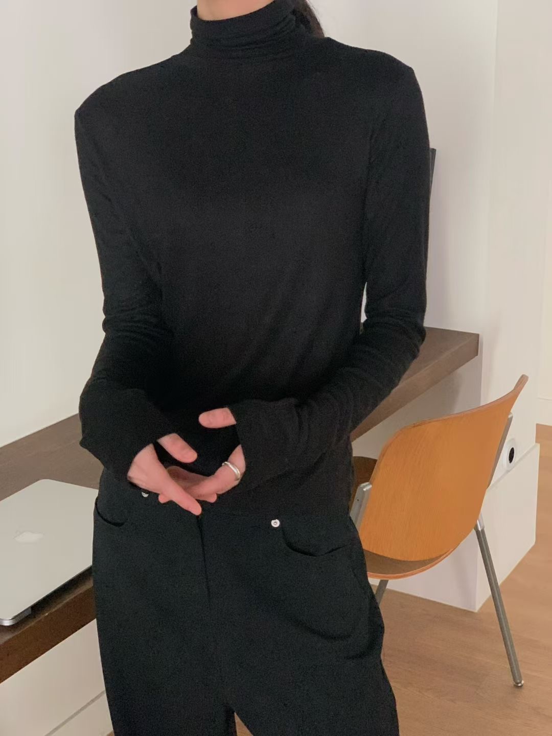 LURE韓國直郵㊣女士新品25秋冬休閑熱賣真品推薦時尚長袖T恤LURE長袖T恤圖色1