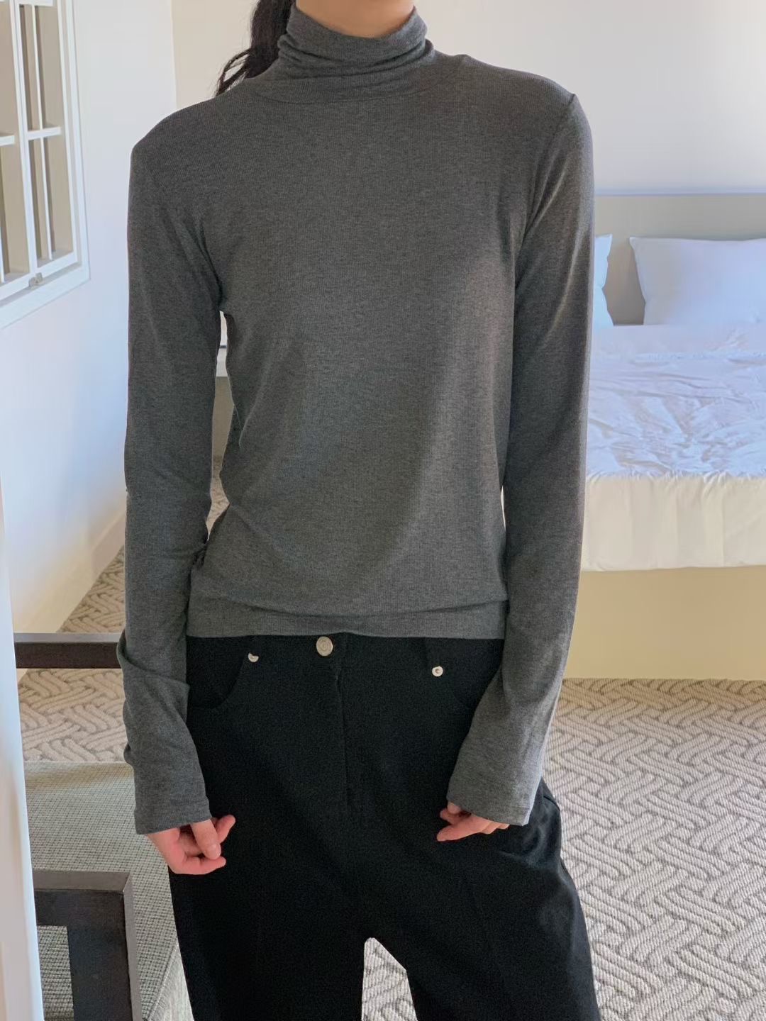 LURE韓國直郵㊣女士新品25秋冬休閑熱賣真品推薦時尚長袖T恤LURE長袖T恤圖色2