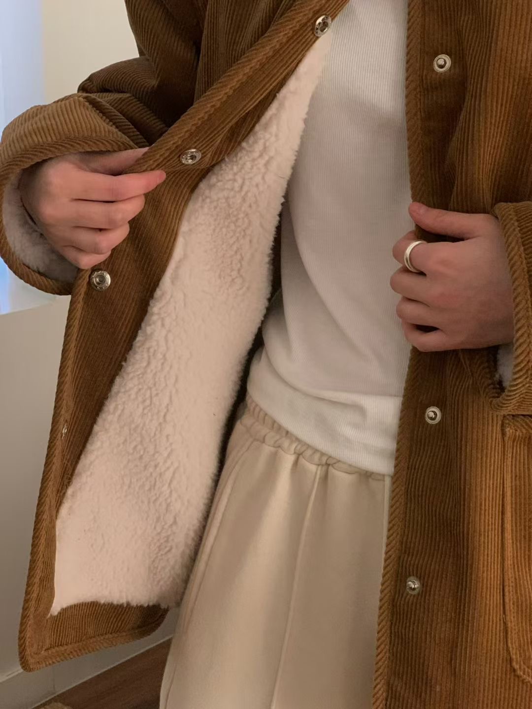 LURE東大門㊣實拍女裝新品25秋冬真品人氣熱賣短款棉服燈芯絨LURE短款棉服