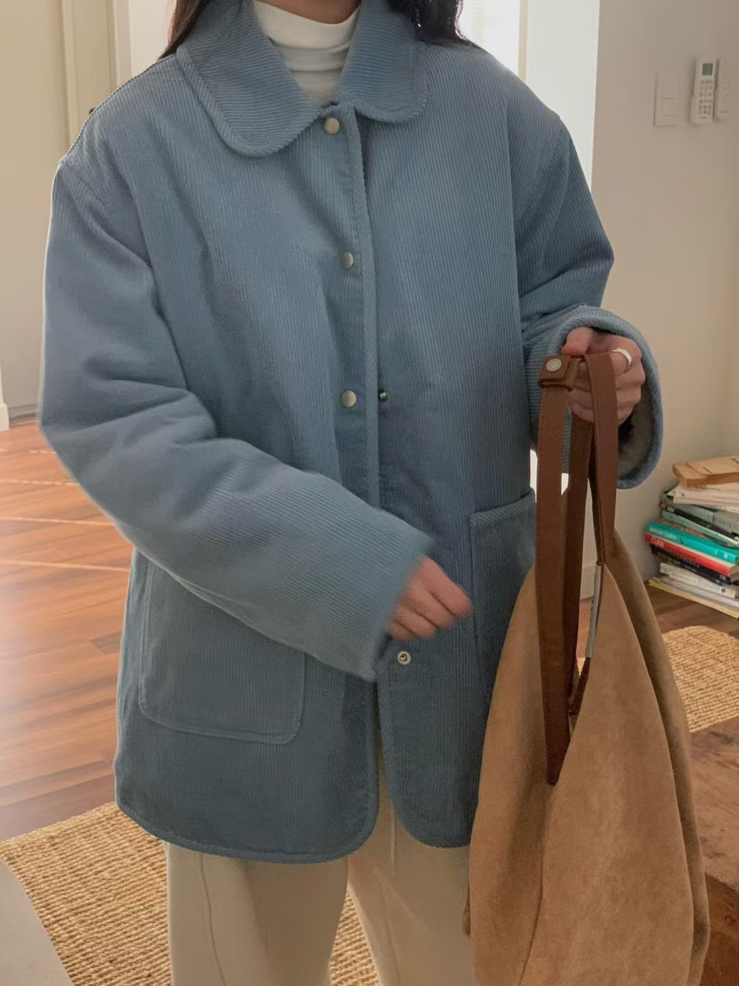 LURE東大門㊣實拍女裝新品25秋冬真品人氣熱賣短款棉服燈芯絨LURE短款棉服圖色2