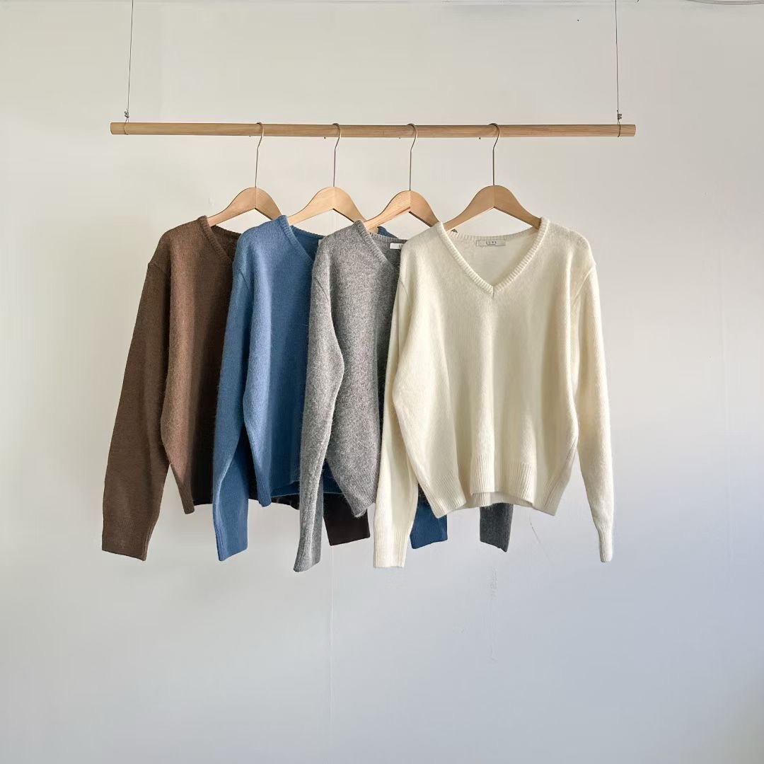 LURE東大門㊣代購女裝新款休閑真品25秋冬時尚針織衫安哥拉LURE針織衫