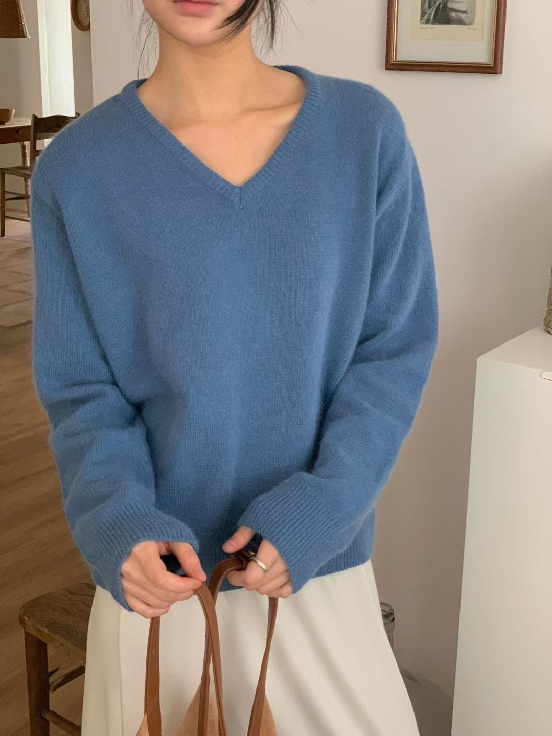 LURE東大門㊣代購女裝新款休閑真品25秋冬時尚針織衫安哥拉LURE針織衫圖色4