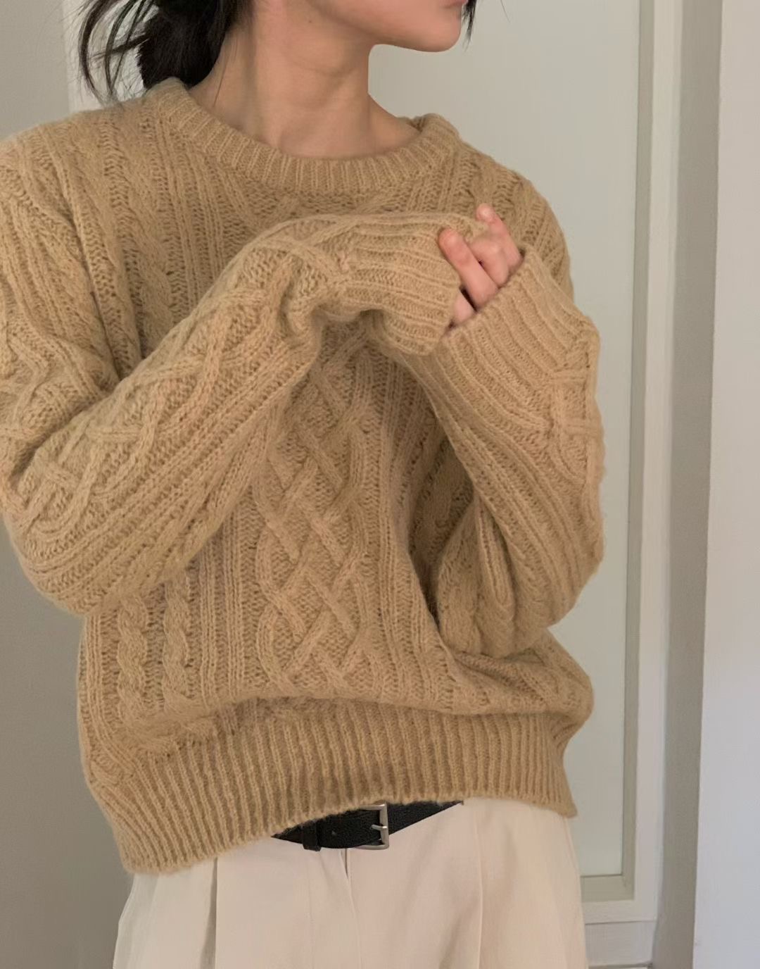 LURE東大門㊣實拍女士新款休閑職業推薦真品25秋冬人氣針織衫LURE針織衫圖色2