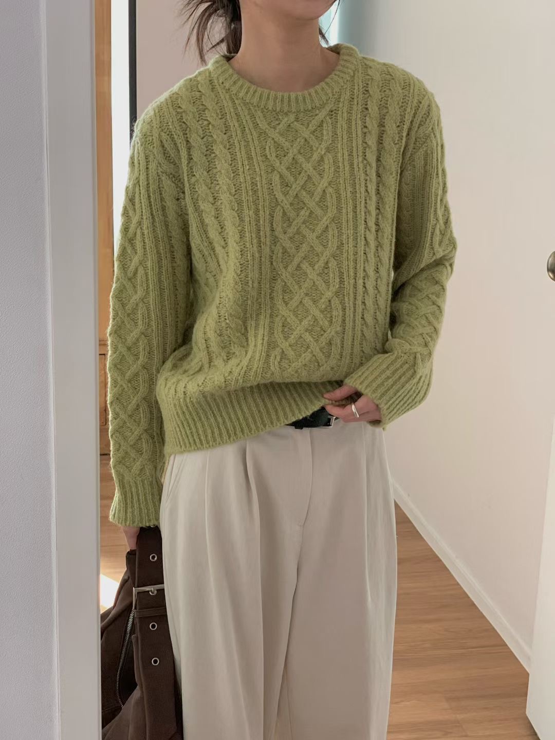 LURE東大門㊣實拍女士新款休閑職業推薦真品25秋冬人氣針織衫LURE針織衫圖色3