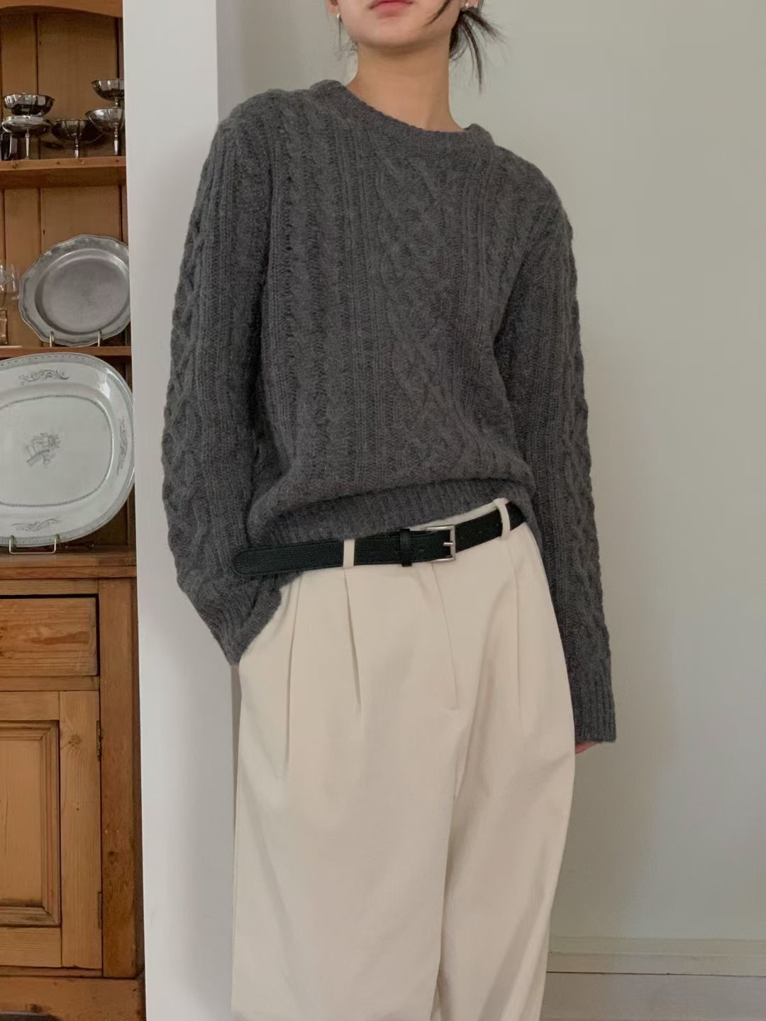 LURE東大門㊣實拍女士新款休閑職業推薦真品25秋冬人氣針織衫LURE針織衫圖色4