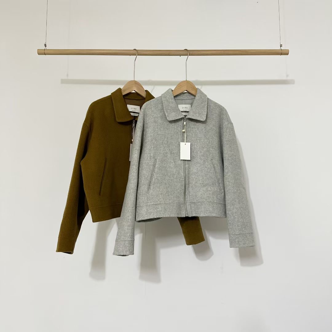 LURE韓國代購㊣女裝新款休閑25秋冬時尚熱賣人氣真品短款大衣LURE短款大衣