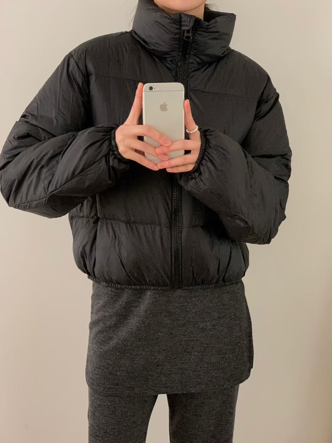 LURE韓國直郵㊣女裝新品25秋冬熱賣人氣推薦休閑職業短款棉服LURE短款棉服圖色1