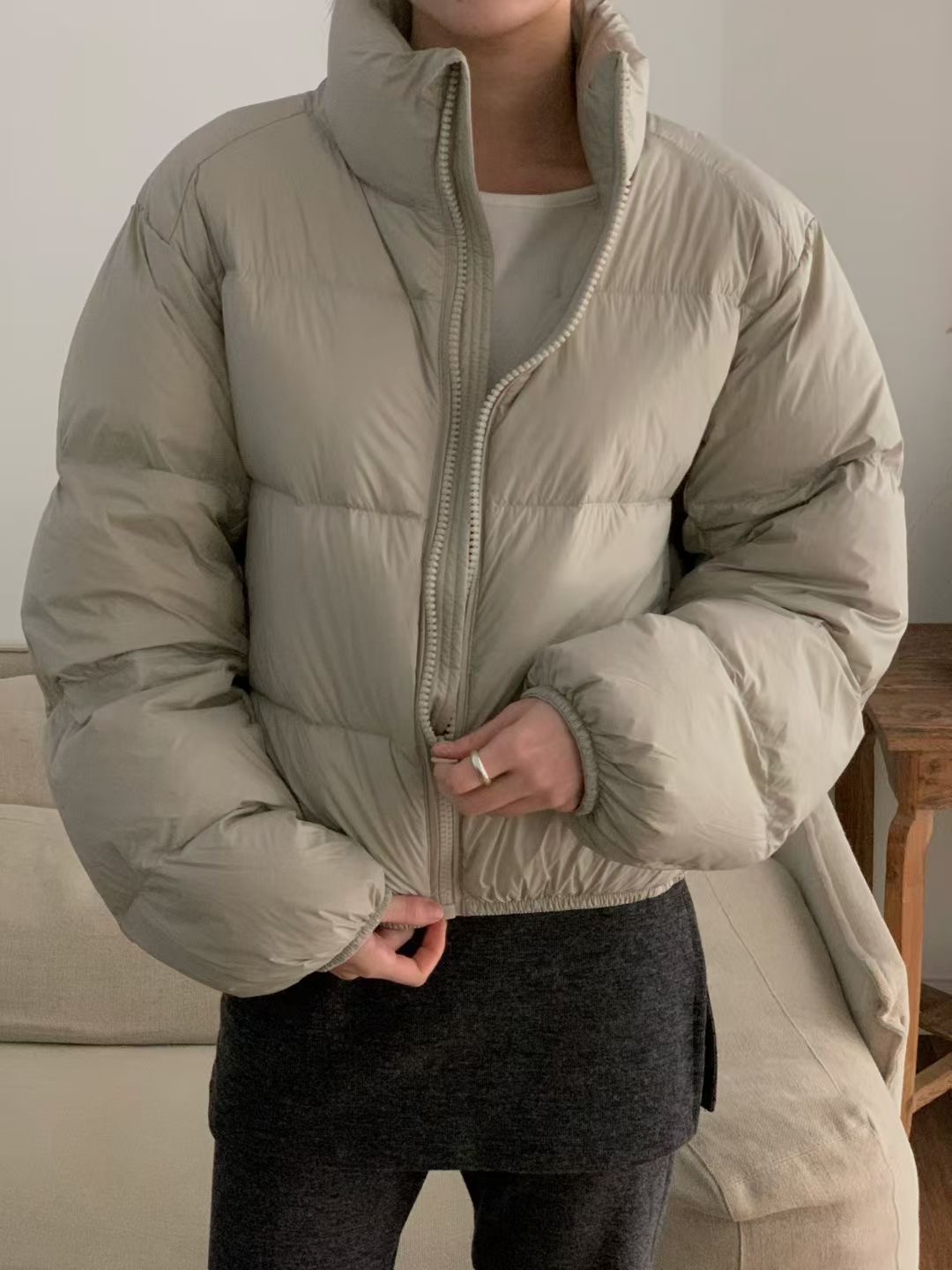 LURE韓國直郵㊣女裝新品25秋冬熱賣人氣推薦休閑職業短款棉服LURE短款棉服圖色2