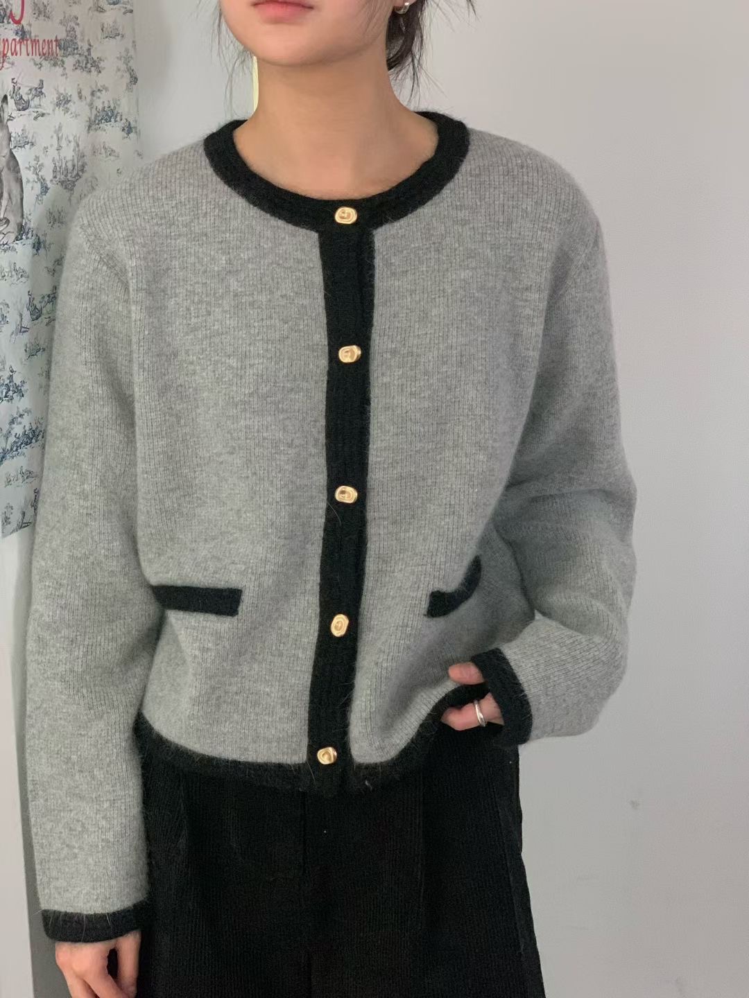 LURE東大門㊣直郵女士新品休閑推薦職業時尚人氣針織衫安哥拉LURE針織衫圖色1